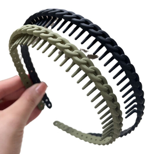 Dai Yan face wash pressure hairband women's toothed anti-slip fine mask special hair bundle hairpin headband 2025 new black one