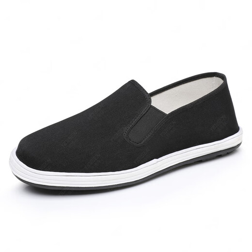 Yidisen old Beijing cloth shoes official genuine handmade mugwort deodorizing breathable soft sole casual anti-slip dad shoes black 42 (260mm)