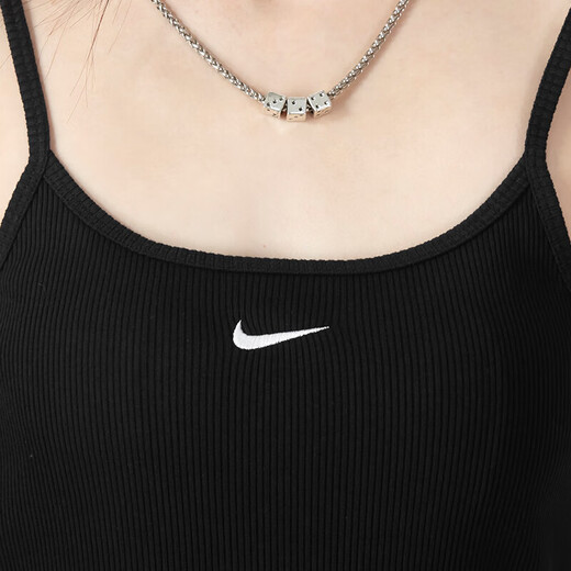 耐克（NIKE）女装夏季新款运动休闲透气时尚吊带裙长款连衣裙修身半身裙 DM6231-010 L