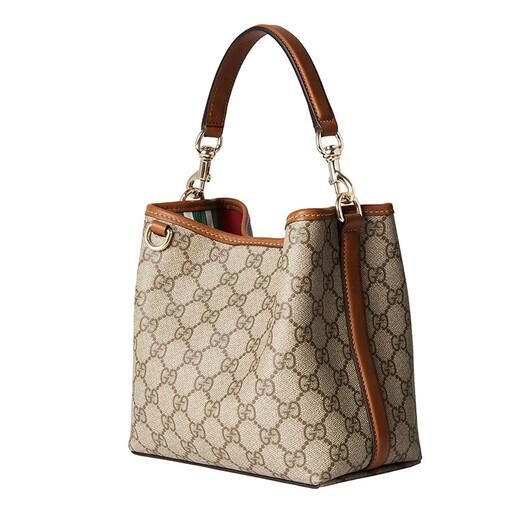 古驰（GUCCI）女士迷你棕色特制帆布磁扣闭合手提包 815118FAD6L9758【CC直邮】 19x18x11cm