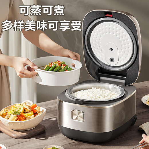 苏泊尔（SUPOR）官方推荐IH猛火电饭煲防粘0涂层4L高端电磁加热316L不锈钢球釜加厚内胆电饭锅家用智能多功能锅 微坑防粘0涂层 4L （可用4-8人）