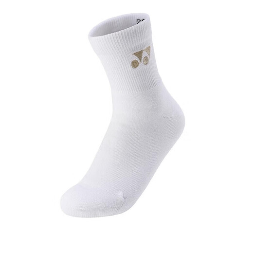 YONEX Yonex badminton uniform socks men's sweat-absorbent breathable towel bottom 145154BCR white green gold dark blue 3 pairs