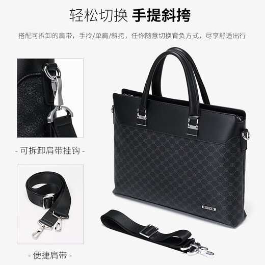 Golf (GOLF) Briefcase Men's Handbag Men's 14-inch Laptop Bag Business Office Travel Shoulder Messenger Bag
