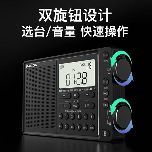 PANDA (PANDA) 6218 Радиополосный радиополосный радио-старик Радио-портативный радиочастотный радиочастотный радиочастотный радиочастотный