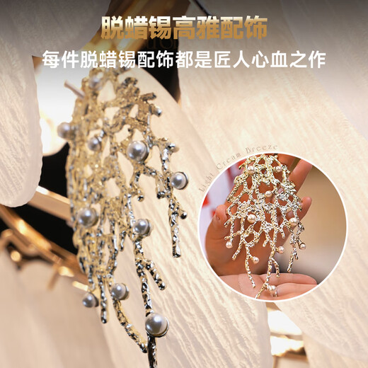 
Dina French living room chandeliers high-end luxury crystal lamp villa duplex building headlight bedroom dining light new 2025 P9887/50 full spectrum three-color light