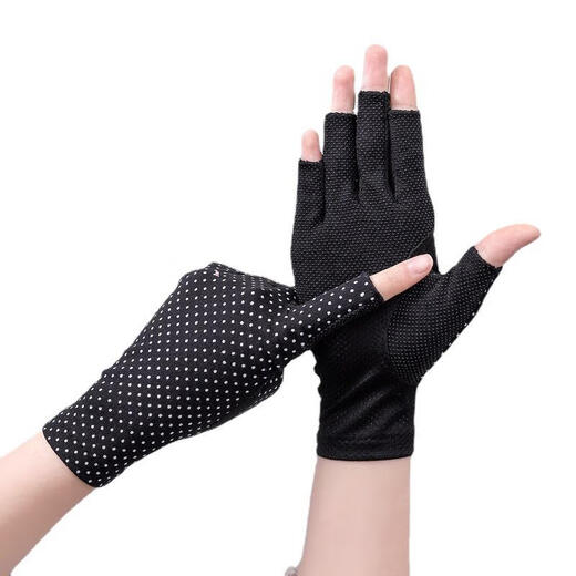 Lan Laimei Pilates non-slip gloves for high-altitude yoga, professional anti-wear, driving and sun protection, thin section, women's fitness, exposed finger and half finger, dark pink, one size fits all