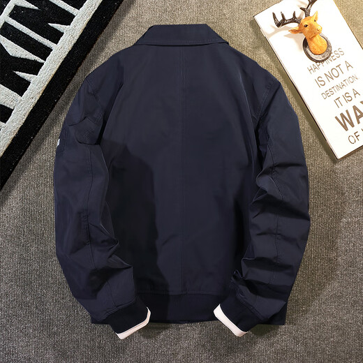 Kuraishi Kazuki executive jacket men's spring and autumn high-end business casual lapel youth outer long-sleeved top men's navy blue 2XL recommended weight 140-155Jin Jin equals 0.5 kg