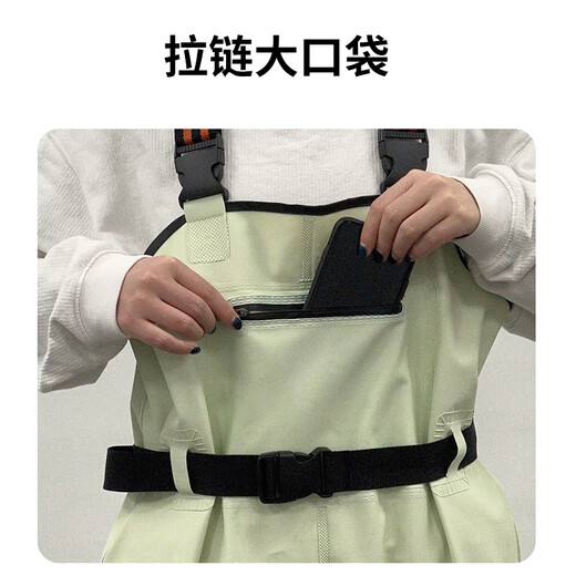 熊火女士下水裤赶海装备大人水裤下半身涉水服全身防水雨裤带雨鞋连体 女款紫色下水裤【3D修身】 37码