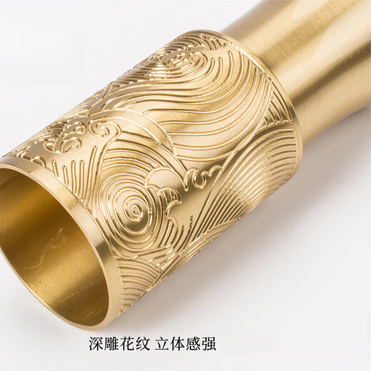 泰鹏新中式黄铜雕花护套封底沙发椅子床五金装饰套实木家具配件铜脚套 1283/外径50高60mm 封底