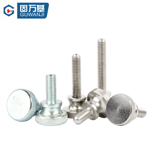 GUWANJI 304 stainless steel high head knurled hand screws handle bolt slingshot hand tight hand screws national standard fastening M6x30 2 pieces 304 material