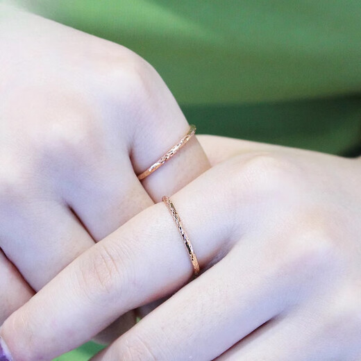 DL 1998 Fat Donglai same style purple gold ring Russian 585 female Sansheng III 14K gold rose gold aperture ring plain ring women's size 13