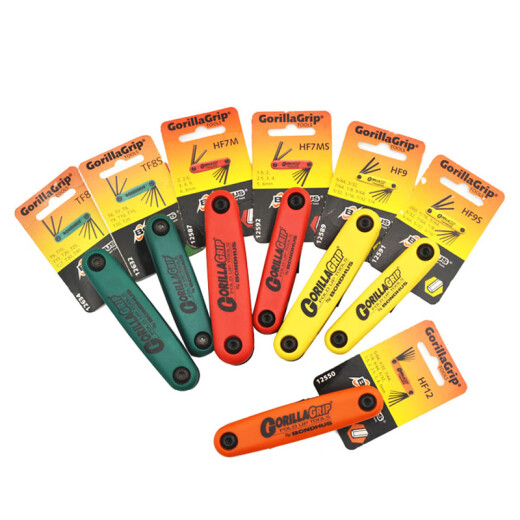 Xmsj masculino-inglés plegado hexagon llave hexagon set de llave de ciruela en forma de estrella y flecha hexagon key métrica 3.0-10 mm 6-paquete 12595