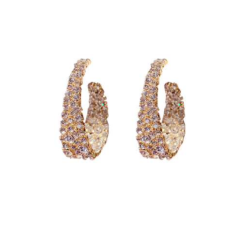 Idel earrings retro baroque exaggerated temperament rhinestone earrings 2025 new trendy personality exaggerated earrings for women rhinestone earrings E0073