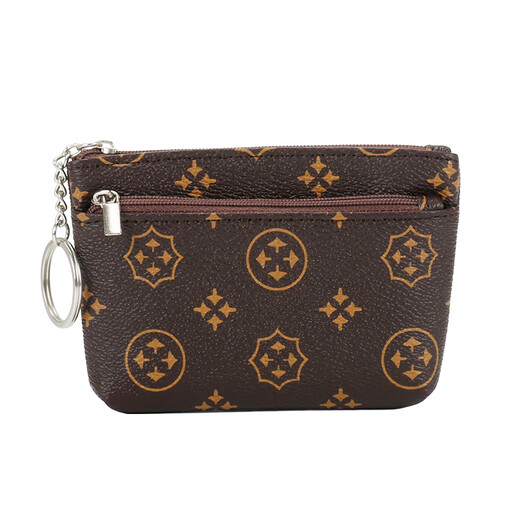 Luo Shengs neuer Reißverschluss -Münzbrieftasche für Frauen Mode Clutch Women Mini Thin Short Small Wallet Kartentasche Coin Beutel Braun braun