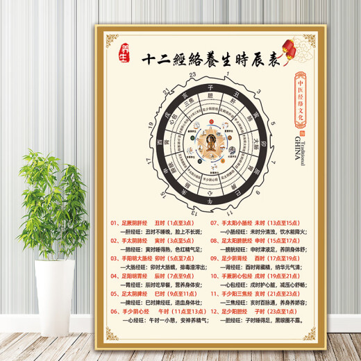 CLCEY生病的步骤海报图片中医养生馆装饰画养生之道九种体质墙贴画艾灸 6 相纸90*12048寸
