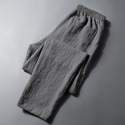 Yisenfu (Yisenfu) Arbeitsplatz-Arbeitshose für Sommerbautonten-Hose für Männer, die ultradünne atmungsaktive und modische neue Stilhosen schwarz + grau tragen [2 Stück] 4xl empfohlen 155-175jin [Jin gleich 0,5 kg]