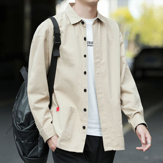 
NanYUQIU (NANYUQIU) plus velvet spring and autumn style men's long-sleeved shirt casual loose version without ironing Hong Kong style business shirt men's jacket long-sleeved 9922 models (dark gray) L 120Jin[Jin equals 0.5 kg]-135Jin[Jin equals 0.5 kg]