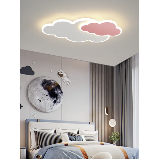 永智云朵卧室灯led吸顶灯现代简约温馨浪漫创意男女孩房间灯儿童房灯 白色45*30*5CM 白光