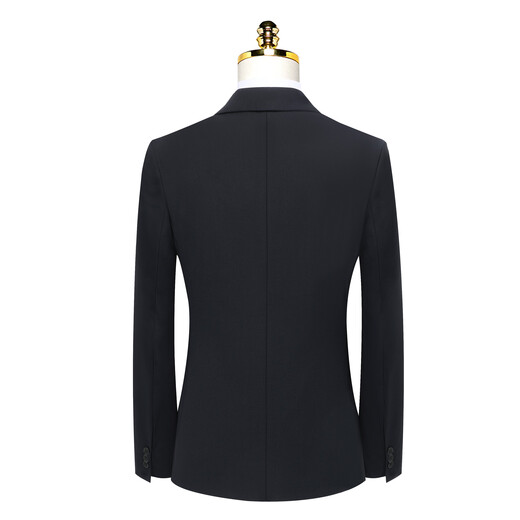 Jinlilai Genauer Wollmänneranzug schwarzer Arbeitsplatz formelle Verschleiß geschäftsfreier Eisenbuam-Hochzeitsanzug Jacke 698 Schwarz 175/88a Empfohlen 125-140jin [Jin gleich 0,5 kg] Verschleiß