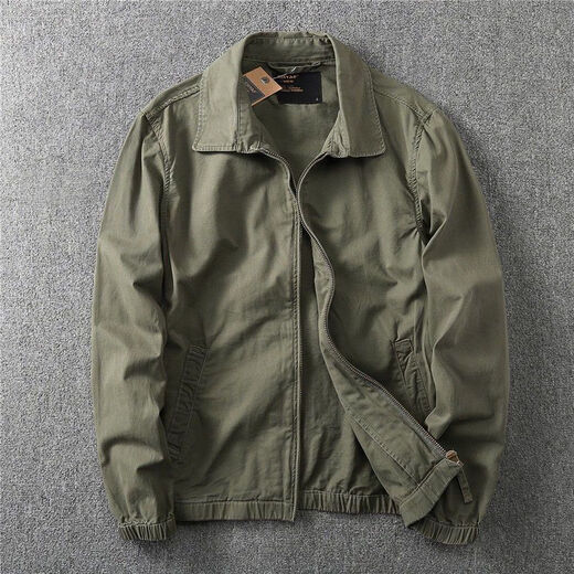 Ranwei Ferre American Casual Jacket Herren Spring- und Herbst-Dünnstil mittleren und jungen Arbeitskleidung vielseitig Einfacher Revers-Top Khaki-13068 L Empfohlen 120/140jin [Jin ist 0,5 kg]