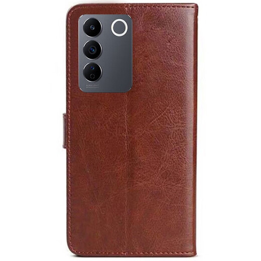 Ju Xiaozhi is suitable for vivoS16e mobile phone case flip leather case V2239A wallet card case full-package anti-fall soft inner shell magnetic buckle protective cover male and female model vivo S16e [brown] wallet leather case
