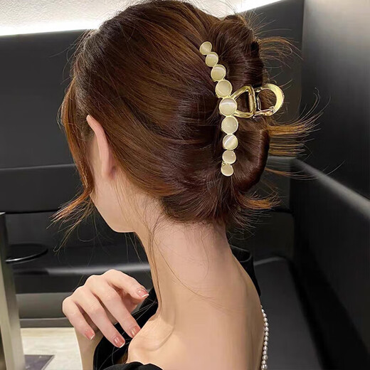 Dijing wheat ear hair clip headdress for women high-end 2025 high-end hair clip hair accessories back head shark clip birthday gift for women