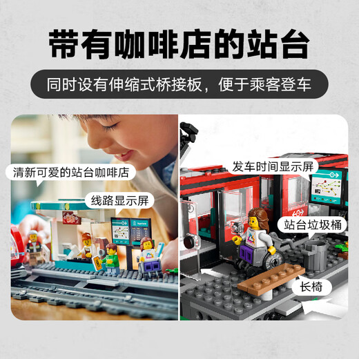 LEGO (LEGO) Building Block Assembly City Serie 60423 Urban Tram Jungen und Kinder Spielzeug Geburtstagsgeschenke