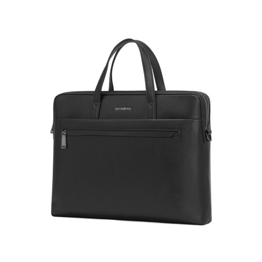 Samsonite/Samsonite Briefcase Men's Large Capacity Business Handbag Cowhide Laptop Bag for Husband and Boyfriend TW4*09001 Black