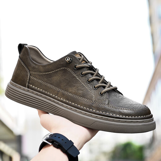 Western Camel (VANCAMEL) small size 36 37 genuine leather British small leather shoes for men autumn and winter business slip-on casual leather shoes for men black four seasons 37 leather shoe size