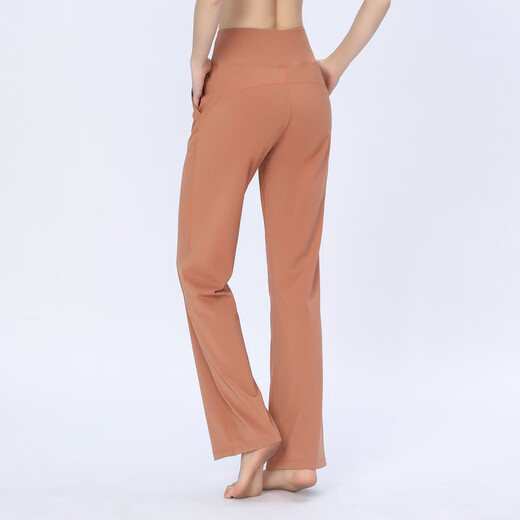 LULULOMDDW Spring and Autumn Yoga Pants High Waist Hip Lifting Wear Wide Leg Pilates Dance Slim Fitness Pants Loose Sports Pants Women Iron Gray L