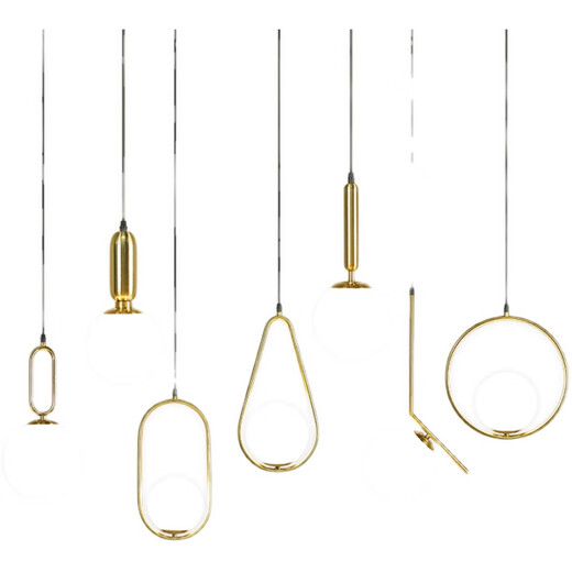 Weihuo Light Luxury Restaurant Chandelier Three Heads Nordic Modern Simple Single Bedside Aisle Entrance Dining Table Bar Table Internet Red Chandelier 3 Heads Disc Bubble Style Black/White/Gray Cover Warm Light