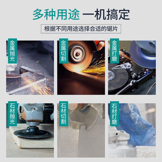 大艺角磨机磨光机家用多功能工业切割机手磨抛光打磨机手砂轮电动工具 PAG 05-100【1050W】后开关+标配