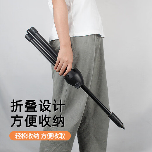 Budi microphone microphone cantilever floor-standing bracket metal shelf tripod professional folding portable mobile phone live broadcast artifact children's stage karaoke stand floor-standing single-camera live broadcast