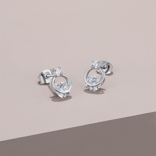 Saturday Fortune (ZLF) S925 silver earrings for women round simple cold style high-end silver earrings earrings a pair of earrings