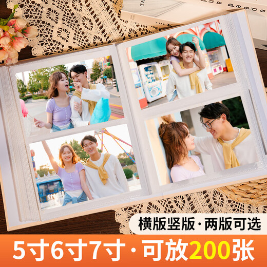 俩伙计相册本大容量旅行相册家庭情侣宝宝记录相片纪念册插页345678寸照片收纳册影集 陪你热爱这个世界 全横版3寸200张标准/过塑