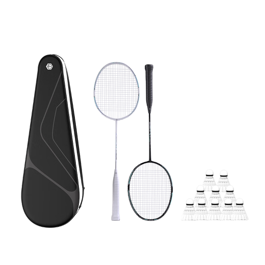 京东京造 利刃700碳素羽毛球拍对拍 耐打超轻已穿线 赠拍包+10球