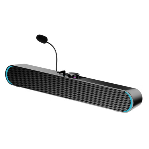 SADA computer audio speaker mini long subwoofer with microphone speaker USB wired suitable for laptops and mobile phones small steel cannon large volume V-183