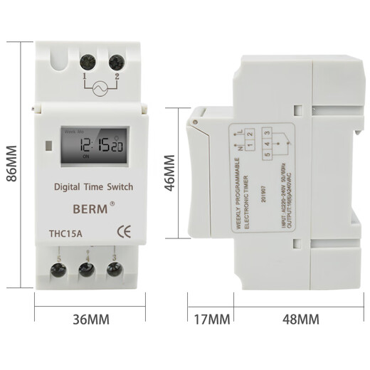 THC15A guide rail time control switch timer time memory controller 220V fully automatic power off AHC15A AC220V (Chinese version)
