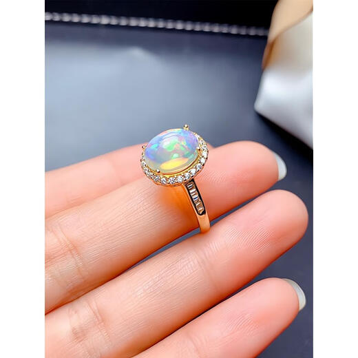 Yadige colorful natural opal ring for women s925 silver plated 18k gold inlaid live light luxury niche ins ring gift white gold opal ring