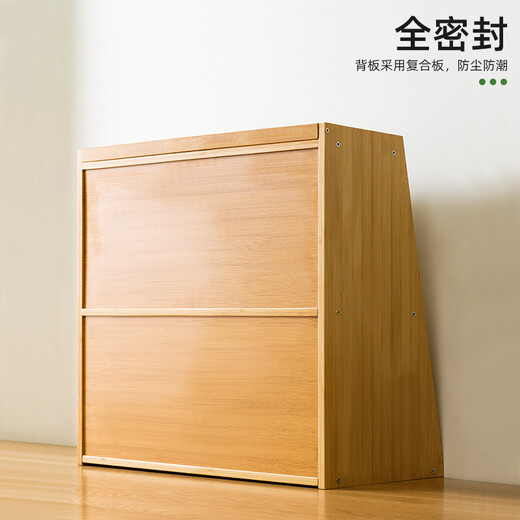 Trojan storage cabinet desktop locker home snack multi-layer locker dust-proof toy storage cabinet corner cabinet low cabinet Changhong transparent door original color - three layers 40 long