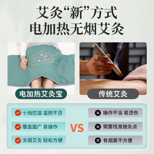 Jingyan mugwort hot compress blanket, moxibustion blanket, electric heating mattress, mugwort physiotherapy hot pack, body-warming electric blanket for home use, mugwort cervical pillow, embroidered purple, linen breathable upgraded model QAD-YZD mugwort pillow model 60*150 10-level temperature control