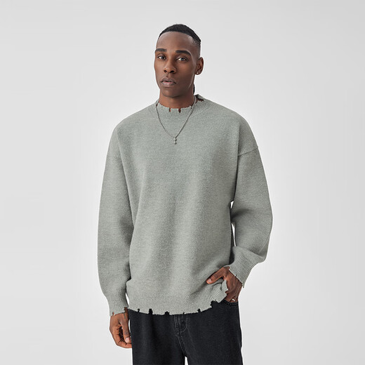 Bodydream bm rond pulater à couloir masculin pullaire décontracté pull en tricot pull en liberté et couleurs solides et gris gris gris m.