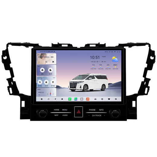 宏普达适用于丰田埃尔法专用中控显示大屏360全景导航一体机改装carplay 【9863】11.5寸 （2+32G） 官方标配+记录仪