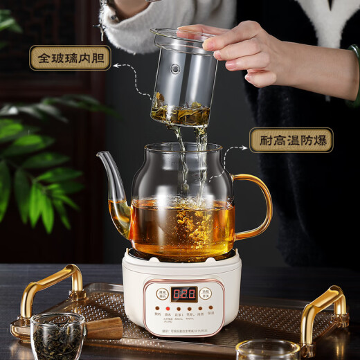 Subor multifunctional health pot teapot 2024 new tea boiler electric tea stove kettle household small tea stove (electric stove) smart model 450ml + glass tea leakage 450ml