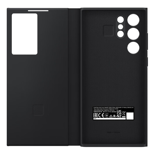 三星（SAMSUNG）S22 Ultra手机壳S22+智能视窗保护套S22U翻盖防摔原装壳 S22 Ultra【黑色】支持三星官网验证