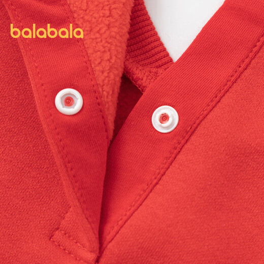 Balabala children's clothing baby set baby clothes 2025 sports two-piece set children's cute plus velvet trend 209125104202