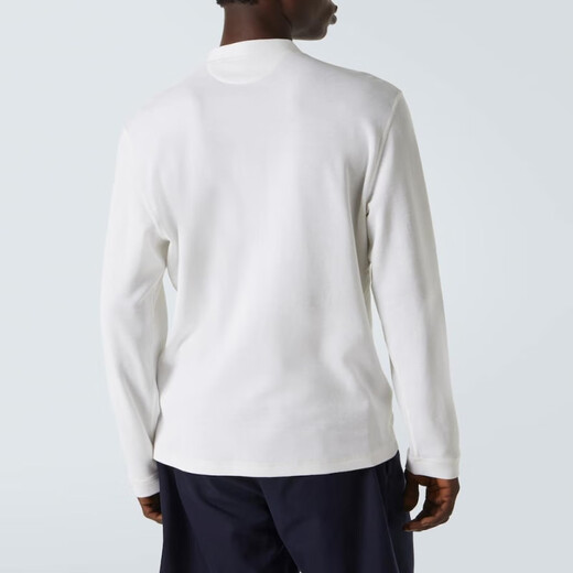 Brunello Cucinelli Men's Cotton & Silk Henley P01006786 White S CN 175/92A