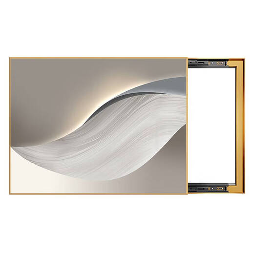 Moderne einfache Messkasten-Dekoration Malerei minimalistischer abstrakter Schwachstrom-Kasten-Abdeckungs-Maler-Restaurant Distribution Box Hängende Malerei ohne Loch Stanze JD11762 [Abstract Space] 70*50 cm (Cover 60*40) Hydraulisch schwarzer Rahmen