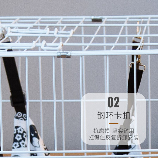 TANGQI cat cage large household cat villa cat house cattery cat nest double layer with tray folding pet iron cage cat white 83*58*69cm