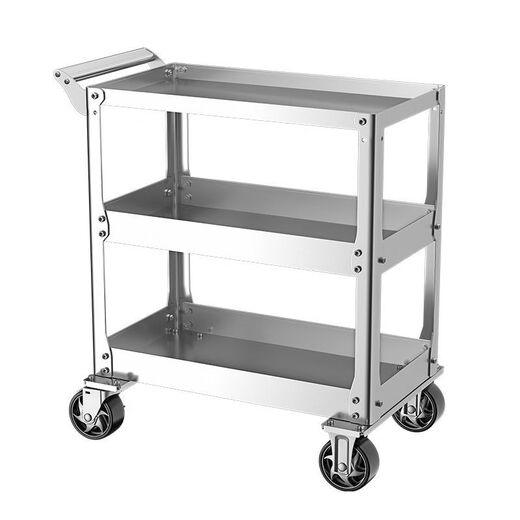 FANCYCHIC tool cart stainless steel trolley three-layer multi-functional workbench mobile wheeled workshop auto repair and maintenance 19C blue gray tool cart widened to prevent rollover